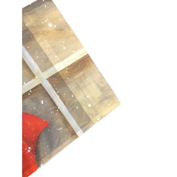 SEASON'S GREETINGS CHRISTMAS GARDEN FLAG SUEDE 12.5" x 18" CARDINAL - Picture 4 of 9